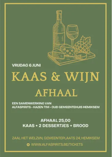 Kaas en wijn avond 6 juni 2025 AFHAAL